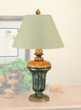 Ornately Hand Carved Wooden Silhouette Table Lamp