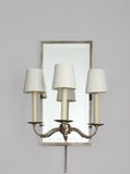 Three Light Mirrored Sconce