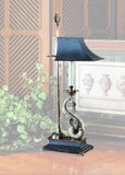 Traditional French Table Lamp with Sculptured Swan Motif