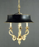 Traditional French Chandelier with Sculptured Swan Motif