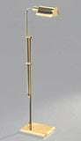 Adjustable Floor Lamp with Tandem Pipe and Rectangular Beveled Base