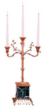 Two Arm Regency Candleholder with Removable Center Finial for Optional Third Holder